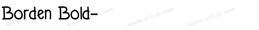 Borden Bold字体转换